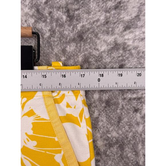 Mr Turk Pants 32 x 26 Mens Yellow Floral Cotton Twill - Picture 3 of 7